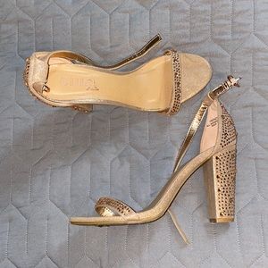 LIKE NEW rose gold prom/pageant heels
